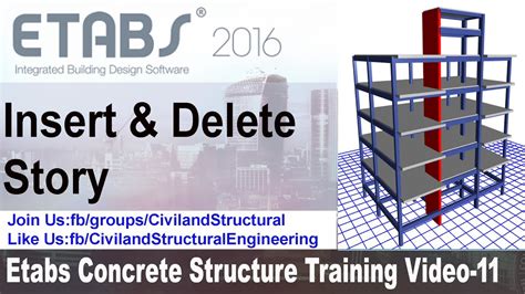 How to Insert & Delete Story in Etabs 2016 V 11 .